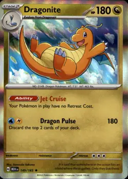 Dragonite 149/165 Rare 151 Pokemon Holo Near Mint - Image 1