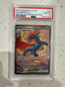 Salamence Ex Journey Together PSA 10 Special Illustration Rare Pokemon 187/159 - Image 1