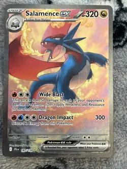 POKEMON JOURNEY TOGETHER SALAMENCE EX 187/159 SIR SPECIAL ILLUSTRATION RARE - Image 2