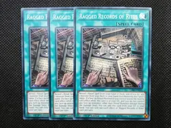 Yugioh! 3x Ragged Records of Rites Super Rare CORI-EN062 Chaos Origin Pre Order - Image 1