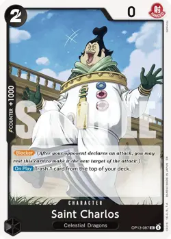 SAINT CHARLOS OP13-087 UNCOMMON CARRYING ON HIS WILL ONE PIECE NM - Image 1