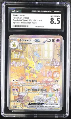 Pokemon Alakazam Ex - (CGC 8.5 NM ) 151 201/165 Scarlet & Violet English SAR. - Image 1