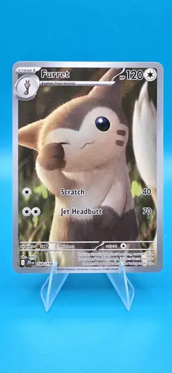 Furret 168/159 Sv09: Journey Together Illustration Rare Holo Pokemon TCG NM/#3 - Image 1
