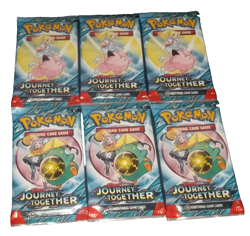 POKEMON SCARLET & VIOLET LOT (6) BOOSTER PACKS JOURNEY TOGETHER NISP - Image 1