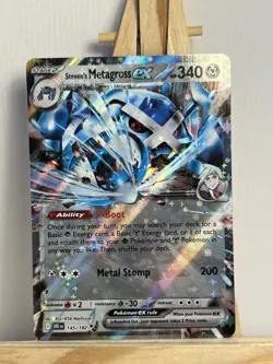 Stevens Metagross EX 145/182 Pokemon TCG Destined Rivals English Double Rare - Image 1