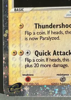 Pokemon Electabuzz ex 97/109 EX Ruby & Sapphire Holo Rare - Image 4