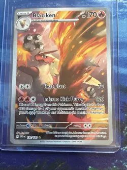 Pokemon TCG Blaziken 192/182 Destined Rivals Illustration Rare NM - Image 1