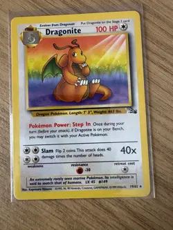 Pokemon Dragonite 19/62 Fossil Regular LP - Image 1