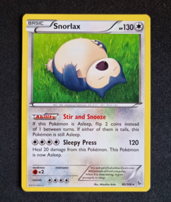 Pokemon TCG Snorlax Flashfire 80/106 Regular Rare LP - Image 1