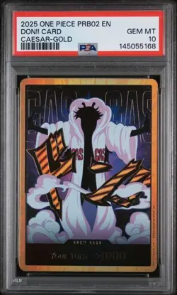 1703 DON!! Card 2025 One Piece PRB02 Caesar Gold PSA 10 - Image 1