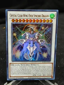 Yu-Gi-Oh! Crystal Clear Wing Over Synchro Dragon SUDA-EN039 UR MP - Image 1