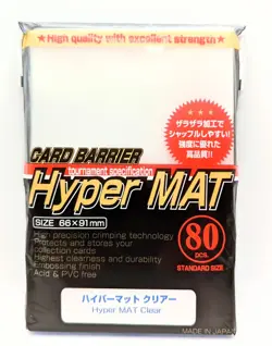 KMC CARD BARRIER HYPER MAT - CLEAR 80CT STANDARD SIZE SLEEVES NEW FREE SHIPPING - Image 1