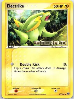 Electrike 47/106 Reverse Holo Stamp Emerald - Pokemon Card - LP - Image 1