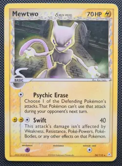 Pokemon Card Mewtwo 24/110 Non Holo Rare Ex Holon Phantoms - Image 1