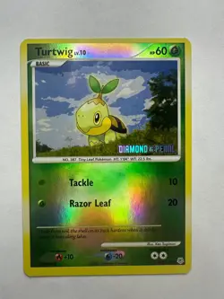Turtwig 103/130 Diamond & Pearl Burger King Promo Pokemon Reverse Holo NM - Image 1