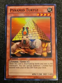 Yugioh Pyramid Turtle 1st Edition Super Rare LCJW-EN189 NM - Image 1