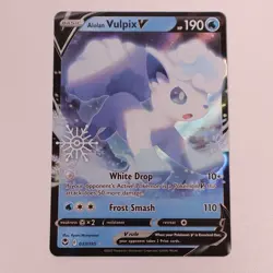 Alolan Vulpix V 033/195 Snowflake Stamp 2023 Holiday Calendar NM Pokemon - Image 1