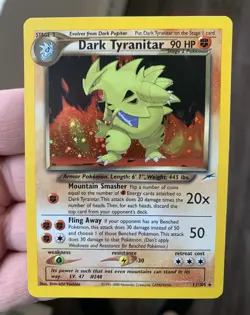Pokemon Dark Tyranitar 11/105 Neo Destiny Holo Rare Unlimited English 2000 - Image 1