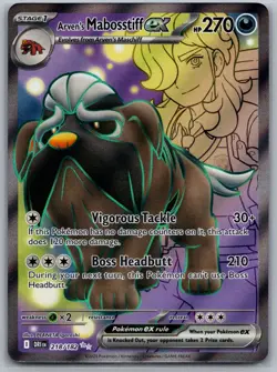 Arven's Mabosstiff EX 218/182 - Ultra Rare - NM - Destined Rivals - Pokemon TCG - Image 1