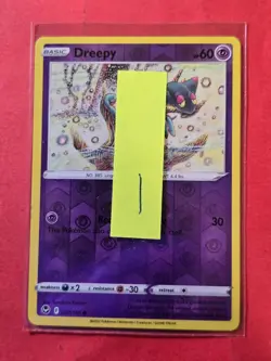2022 Pokemon Sword and Shield Silver Tempest Reverse Foil #87 Dreepy, C, cd1 - Image 3