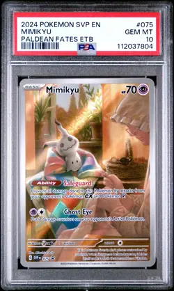 2024 POKEMON SVP EN-SV BLACK STAR PROMO #075 MIMIKYU PSA 10 - Image 1