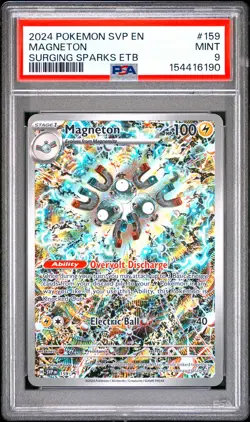 2024 POKEMON SVP EN-SV BLACK STAR PROMO #159 MAGNETON PSA 9 - Image 1