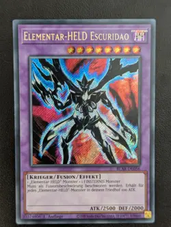 Elementar-HELD Escuridao BLAR-DE056 Secret Rare Deutsch NM Yugioh - Image 1