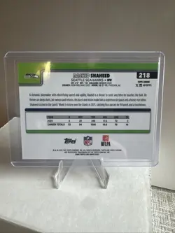Rashid Shaheed /50 2025 Topps Chrome #218 True Gold Refractor Seattle Seahawks - Image 2