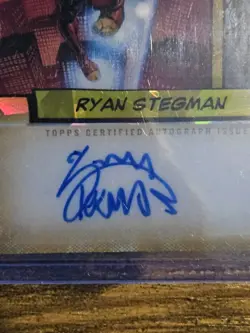2024 Topps Chrome Marvel Artist Gold Wave Ryan Stegman Auto 46/50 Iron Man Art - Image 4