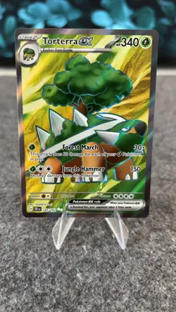 Torterra EX 185/162 Ultra Rare Full Art Holo Temporal Forces Pokemon Card NM - Image 1
