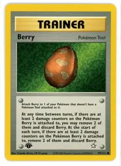 Berry 99/111 1st Edition Neo Genesis Pokemon Card - Image 1