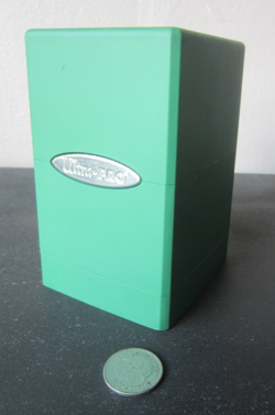 Green ULTRA PRO SATIN TOWER DECK BOX Holds 100 standard sized trading cards CCG - Image 1