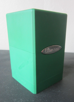 Green ULTRA PRO SATIN TOWER DECK BOX Holds 100 standard sized trading cards CCG - Image 2