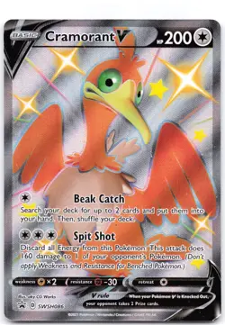 Cramorant V SWSH086 SWSH: Sword & Shield Promo Cards Holo *DMG - Image 1