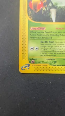 Beedrill 5/144 Skyridge NON-HOLO rare E-Reader Pokemon TCG - Image 4