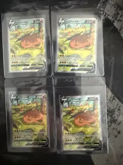 Pokemon Charizard v SWSH260 Full Art Black Star Promo Holo Card - Image 1