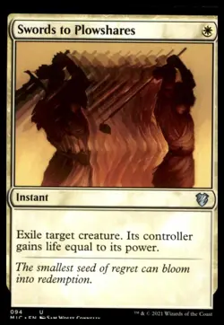 Swords to Plowshares 94 Commander: Innistrad: Midnight Hunt Magic: LP - Image 1