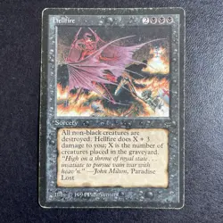 MTG Hellfire Legends 1994 Black Border Rare Old School Magic The Gathering HP - Image 1