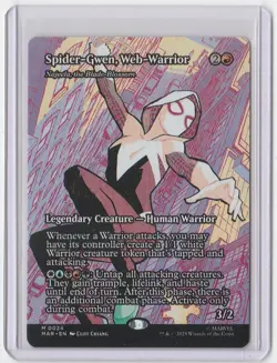 SPIDER-GWEN, WEB-WARRIOR MTG Spider-man (Borderless) Mythic Card - Image 1