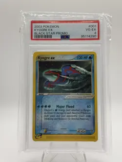 2003 POKEMON BLACK STAR PROMO #001 KYOGRE EX PSA 4 - Image 1