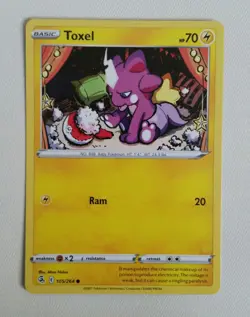 4x Pokemon TCG Fusion Strike: Toxel (105/264) - Common - Near Mint - Image 2