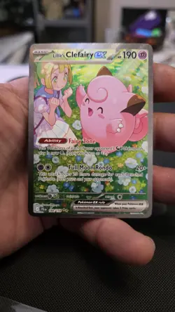 Pokemon TCG Lillie's Clefairy EX 184/159 Journey Together Illustration Rare NM - Image 2