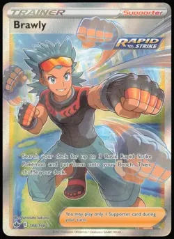 Brawly 188/198 Ultra Rare Chilling Reign Pokemon Holo NM - Image 1