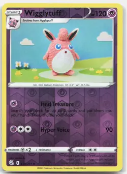 Wigglytuff 111/264 Uncommon Fusion Strike Pokemon Reverse Holo Lightly Played - Image 1