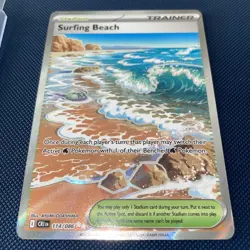 Surfing Beach 114/086 ME04: Chaos Rising NM Pokemon TCG Ultra Rare PACK FRESH - Image 1