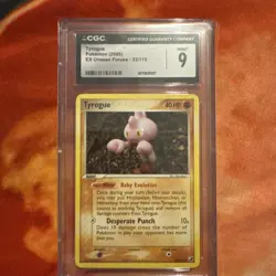 Pokemon TCG - CGC Mint 9 Tyrogue EX Unseen Forces 33/115 Rare - Image 1
