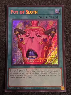 Yugioh Chaos Origins Pot of Sloth Secret Rare CORI-EN061 1st Edition On Hand - Image 1
