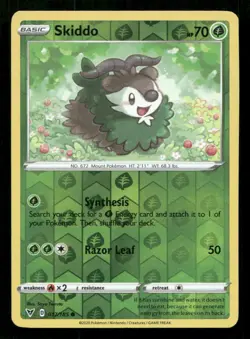 Skiddo 017/185 Vivid Voltage Reverse Holo NM/M Pokemon - Image 1
