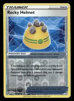 Rocky Helmet 159/185 Vivid Voltage Reverse Holo NM/M Pokemon - Image 1