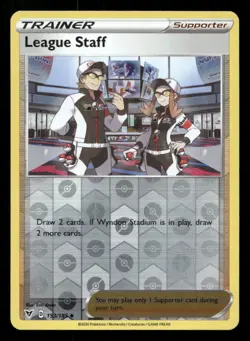 League Staff 153/185 Vivid Voltage Reverse Holo NM/M Pokemon - Image 1